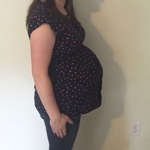 Oh Baby by Motherhood Blue Maternity Shirt